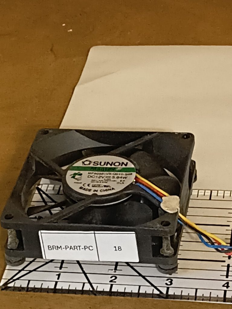 Dell 725Y7 Sunon cooling fan assembly with cable and connector