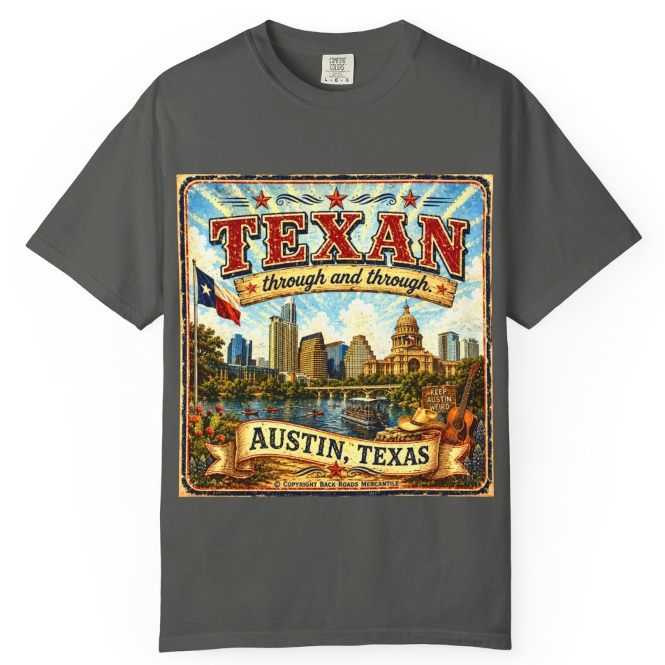 Austin Texas ceramic coffee cup design