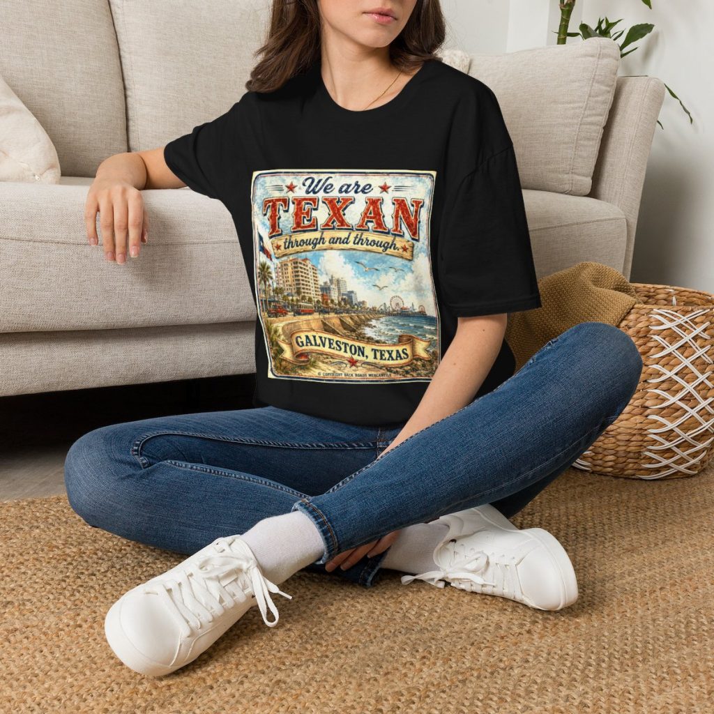 Galveston Texas ceramic coffee cup design