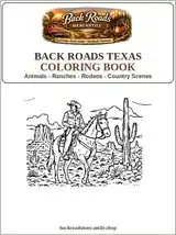 Back Roads Texas Coloring Book front cover