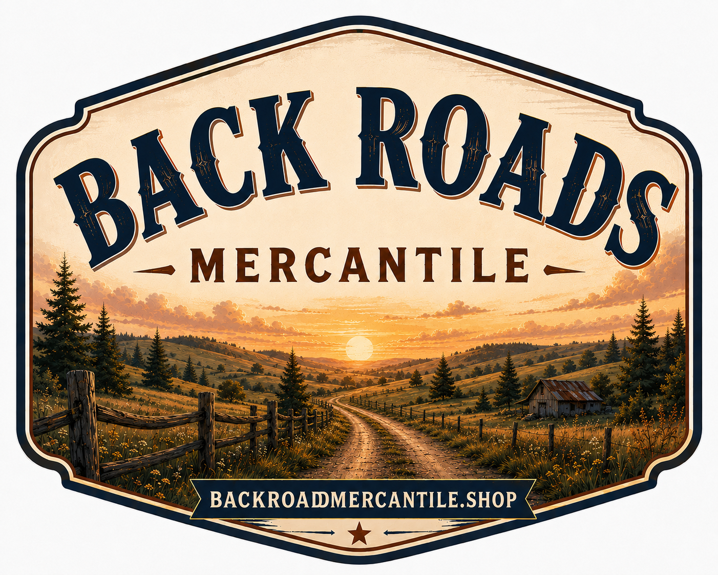 Back Roads Mercantile logo collection