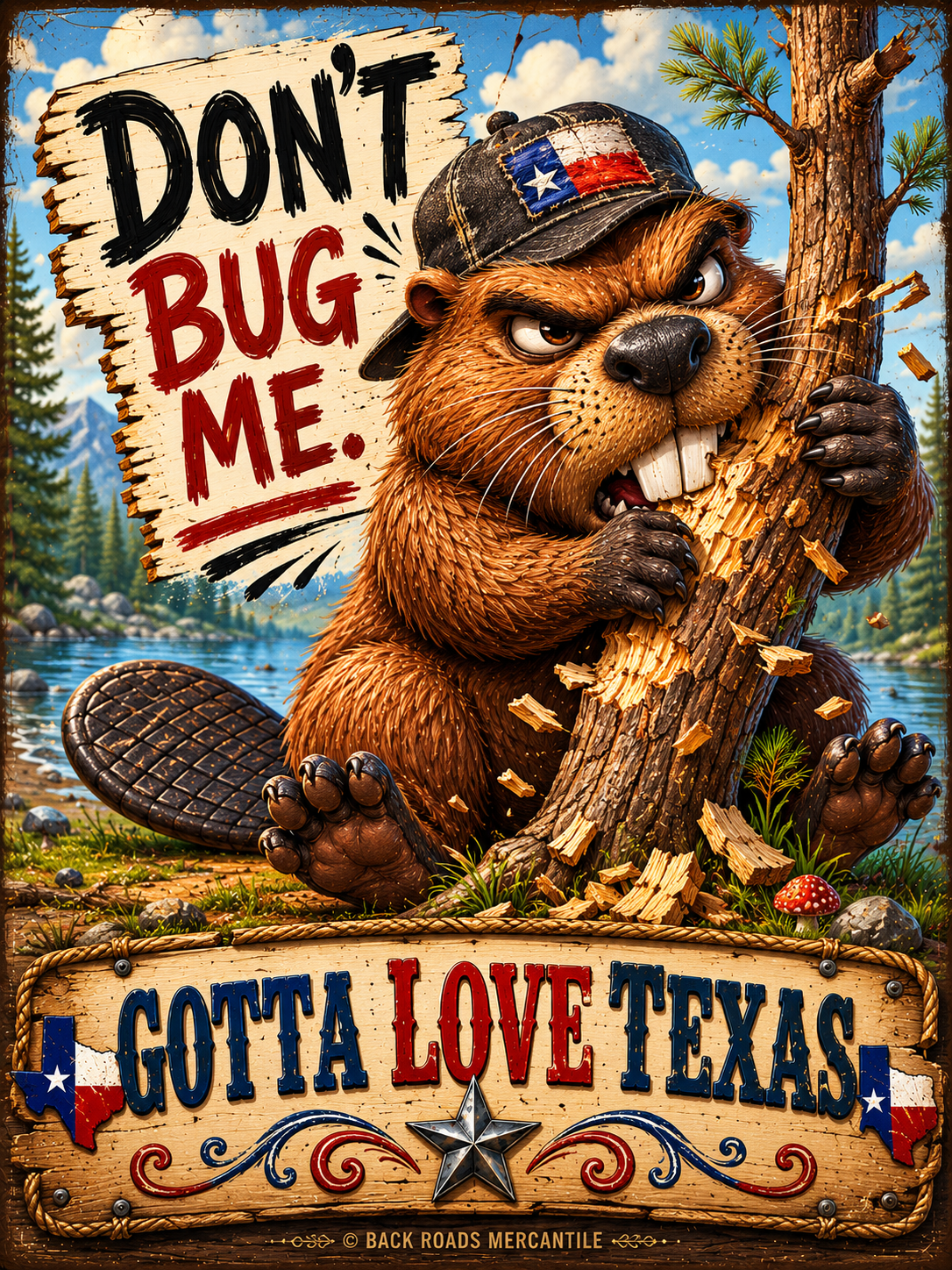 Grumpy beaver saying don't bug me