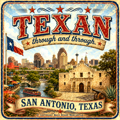 San Antonio Texas artwork from Back Roads Mercantile