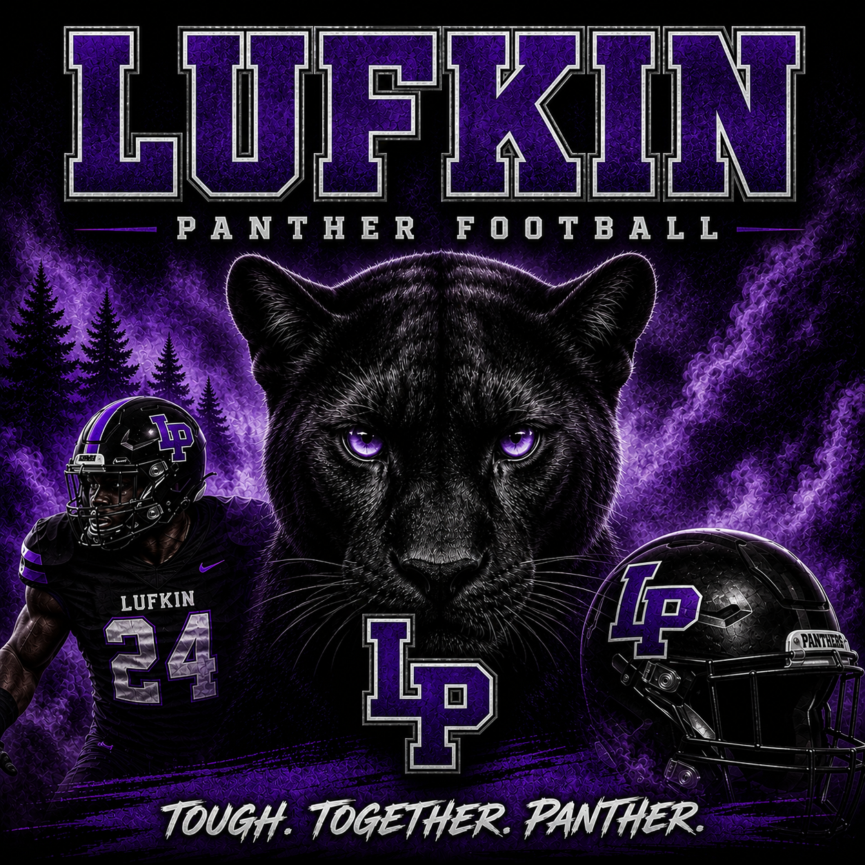 Lufkin Panther football spirit artwork