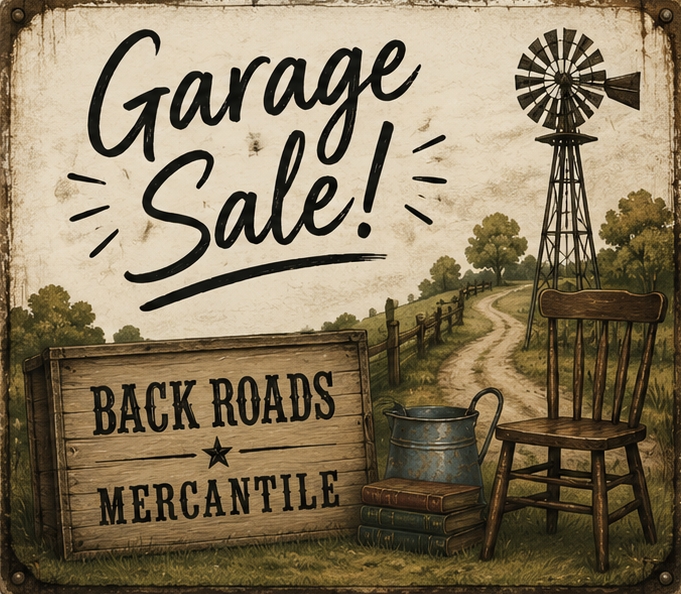 Garage Sale at Back Roads Mercantile