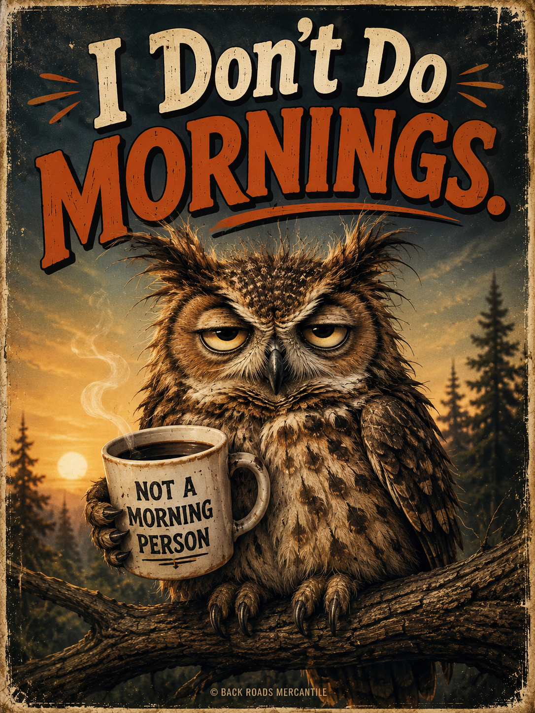 Grumpy owl that does not do mornings