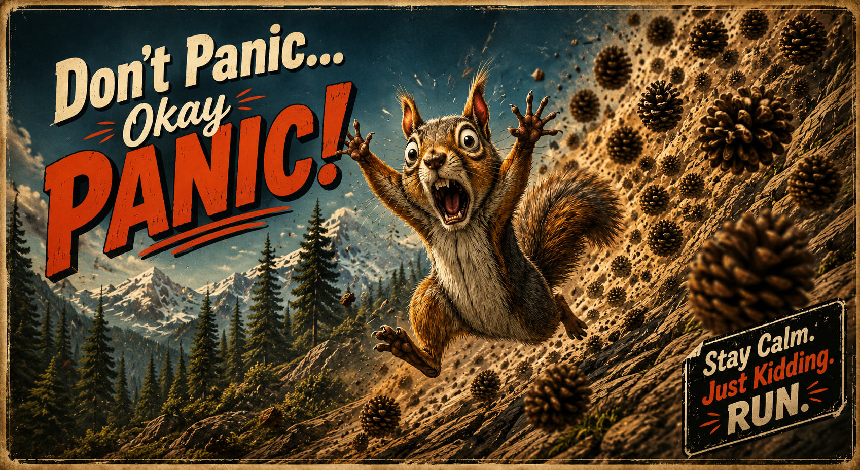 Panic Squirrel funny Texas animal design