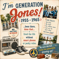 Generation Jones clean retro collage