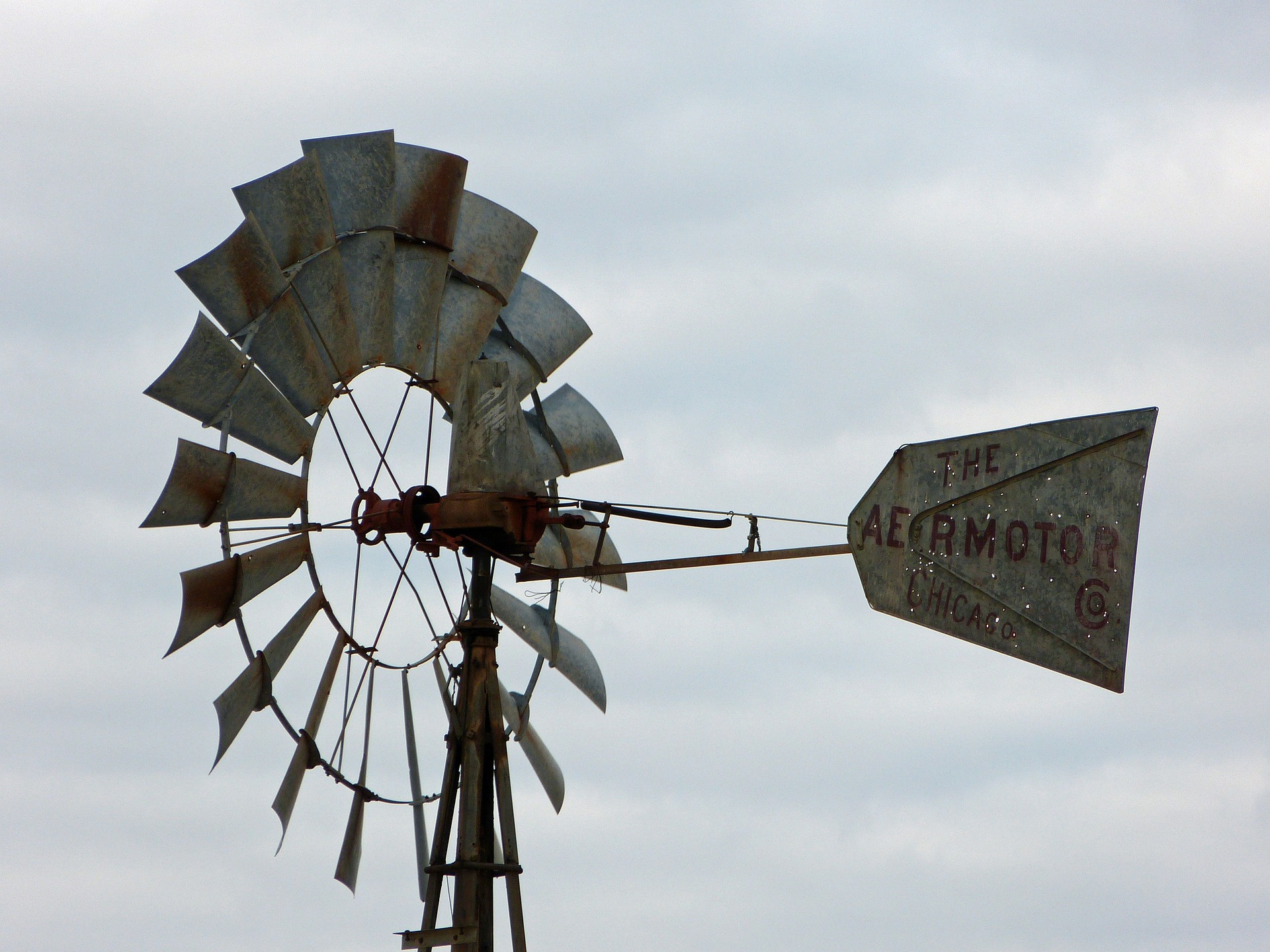Old farm windmill