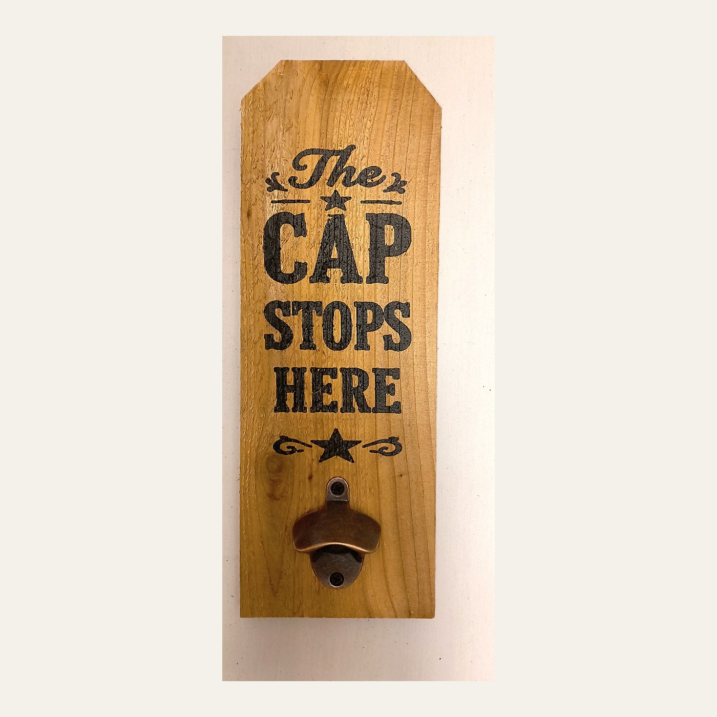 Handmade wall bottle opener