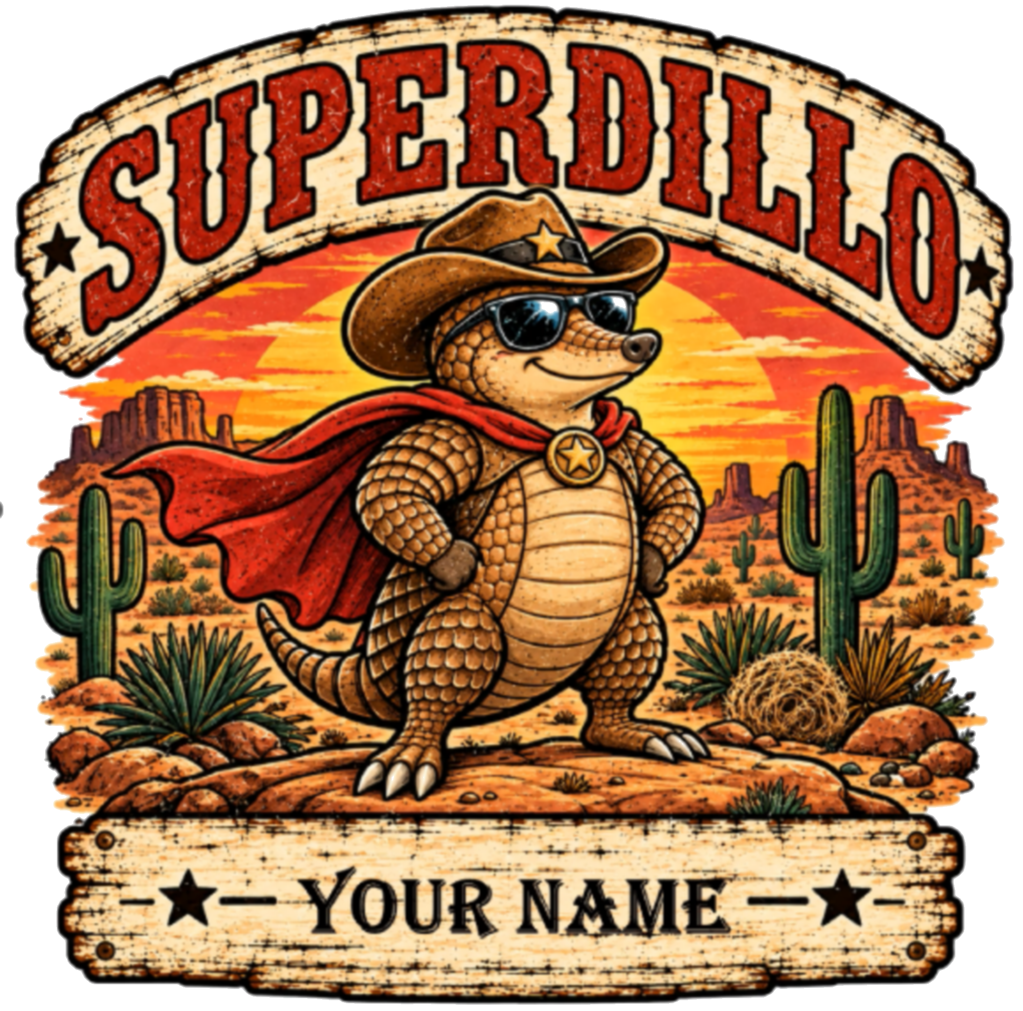 Superdillo personalized design 2
