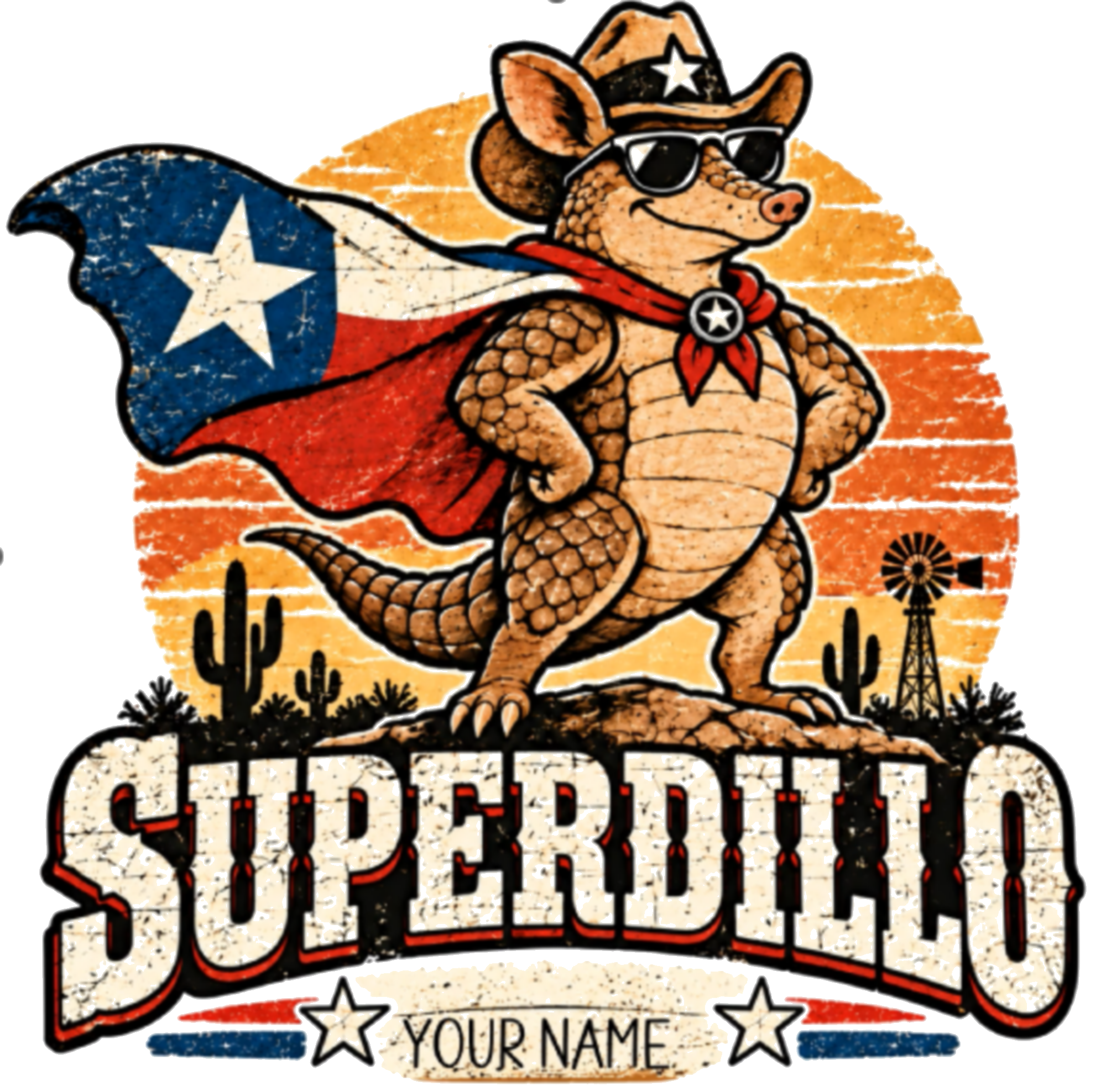 Superdillo personalized design 1