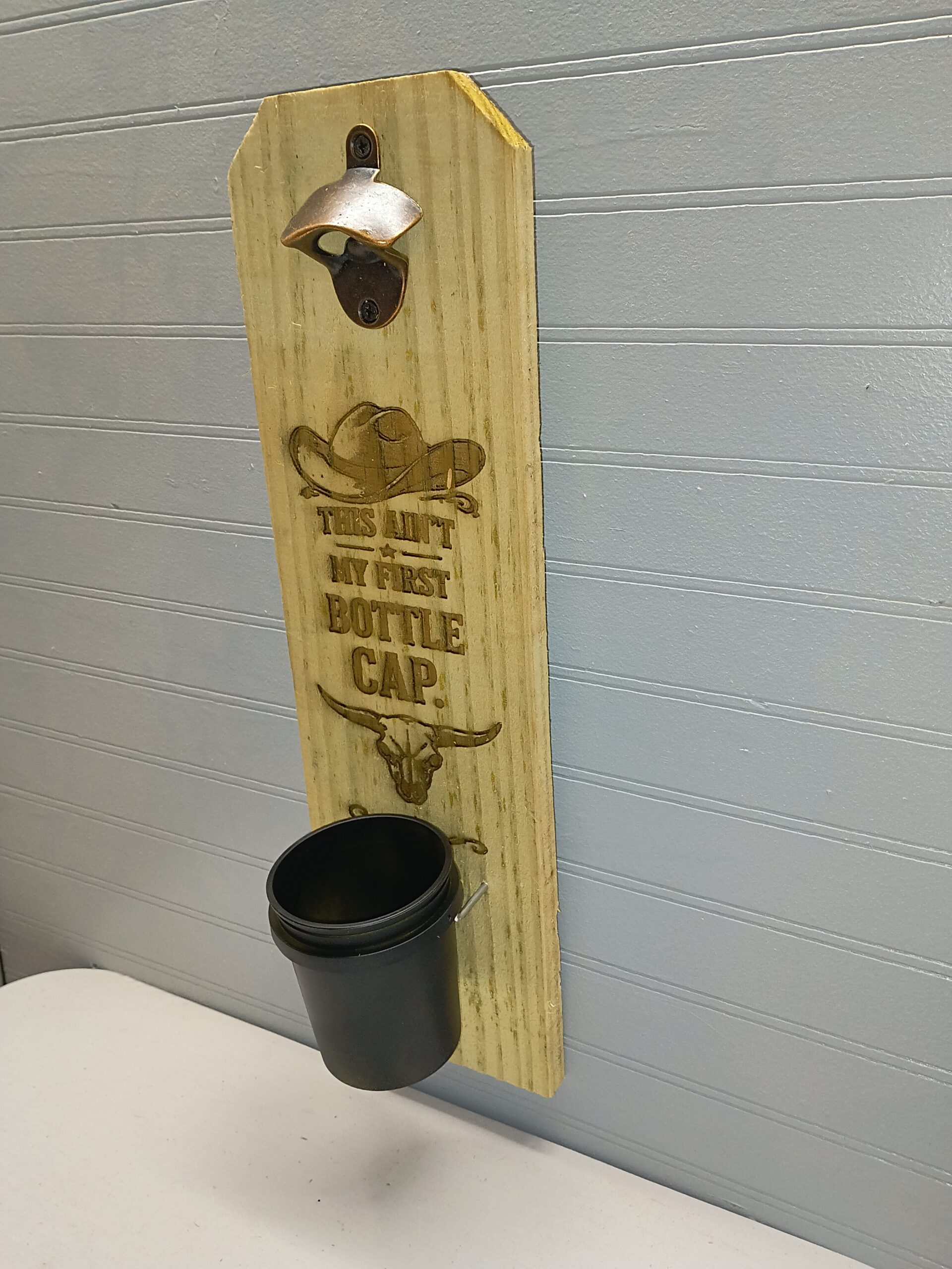 This Ain’t My First Bottle Cap wooden bottle opener