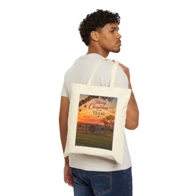 Merry Christmas from Texas bag mockup — alternate view