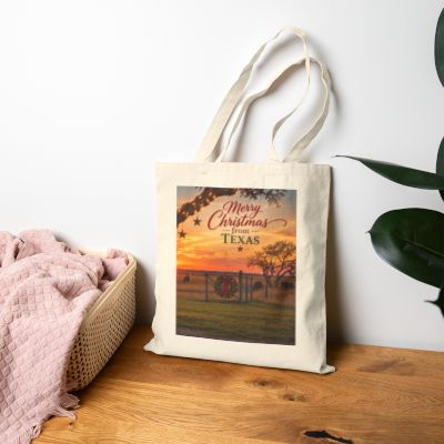 Merry Christmas from Texas bag mockup — alternate view